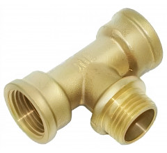 Тройник Латунный ВНВ 3/4"x1/2"x3/4" TIM