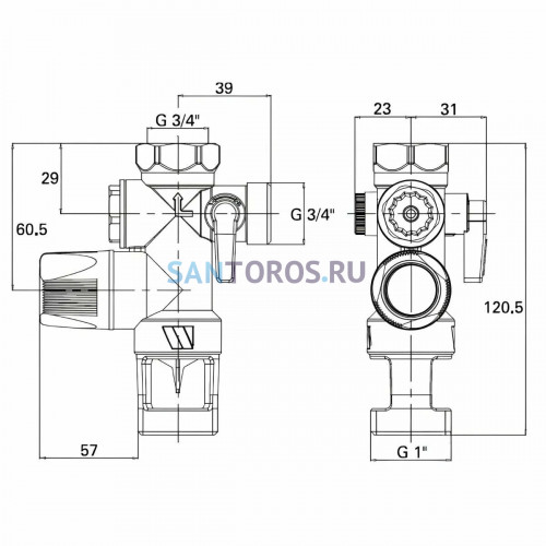 Группа безопасности бойлера 3/4" (7 бар) ZEISSLER JH2013-7C