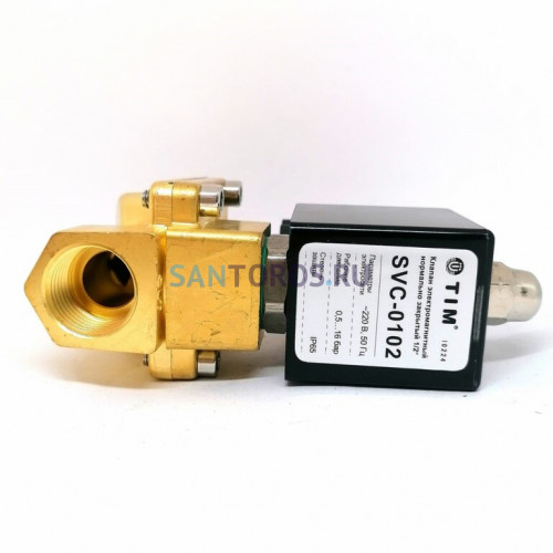 Клапан электромагнитный нормально закрытый 1/2" TIM SVC-0102