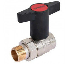 Кран шаровой с американкой 1/2" ВР/НР, ручка пластмассовая ZEISSLER ZSv.201.0304N