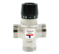 Термостатический смесительный клапан 3/4", 35-60°С, ZEISSLER ZSm.412.166005