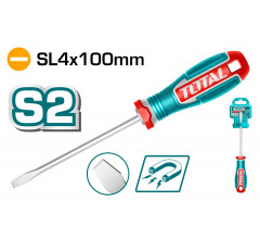 Отвертка шлицевая SL4x100 Мм TOTAL (TSDSL4100)