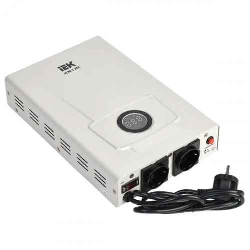 Товар дня Стабилизатор напряжения IEK 2кВА SLIM IVS22-1-002-09