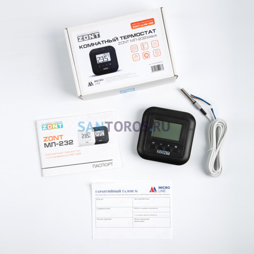 Комнатный термостат ZONT МЛ-232.black RS-485 (ML00006509 ЗОНТ)