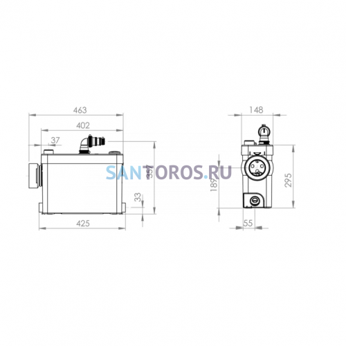 Канализационная насосная установка SFA PA2STD Sanipack PA2STD