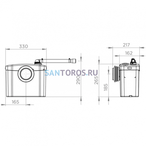 Канализационная насосная установка SFA Sanibroyeur SXSTD