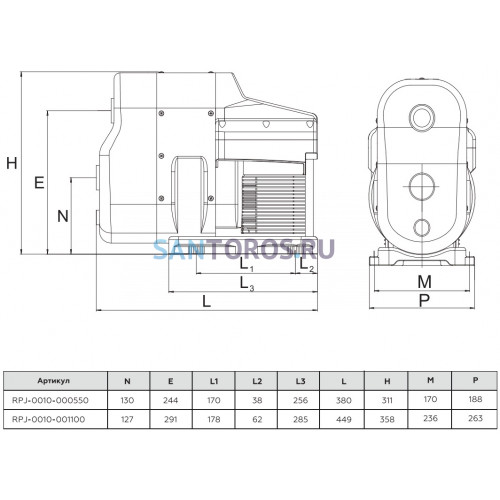 Насосная установка ROMMER  HYDROLIFT 550 Вт RPJ-0010-000550 (РОММЕР)