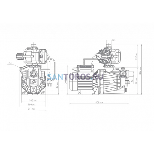 Насос поверхностный ДЖАМБО 60/35 П-К «Комфорт» (2.0) Джилекс (3034)