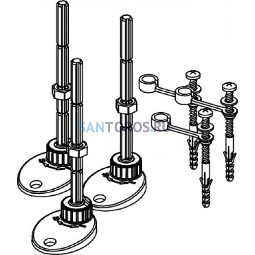 Комплект опор TECEdrainline, 92-139 мм, TECE 660003 660003