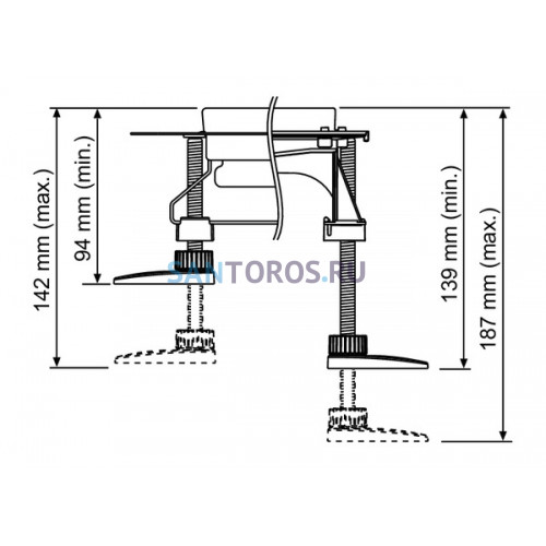 Комплект опор TECEdrainline, 92-139 мм, TECE 660003 660003