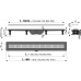 Водоотводящий желоб APZ10 Simple 850 мм с порогами для перфорированной решетки Alcaplast
