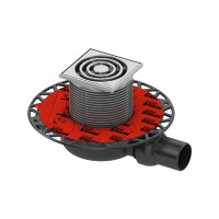 Комплект TECE TECEdrainpoint S110 трап низкий горизонтальный Хром матовый 3601100