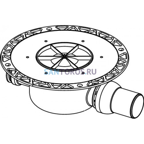 Сифон TECEdrainpoint S 50 мм, горизонтальный, TECE 3601500