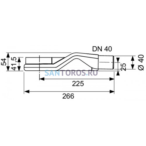 Сифон для душевого лотка TECEdrainline DN40 боковой слив 650004 650004