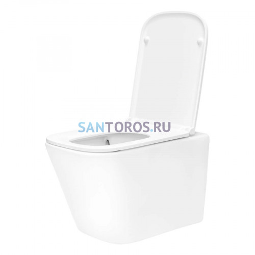 Унитаз подвесной TECEspring S с крышкой микролифт и смывом торнадо, белый (9700996) 9700996