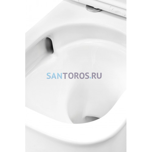 Унитаз подвесной TECEspring S с крышкой микролифт и смывом торнадо, белый (9700996) 9700996