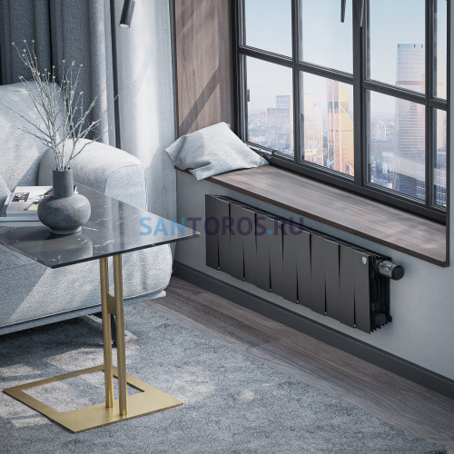 Радиатор Royal Thermo 200 х 14 секций PianoForte Noir Sable VD биметаллический секционный RTPNSVDR20014