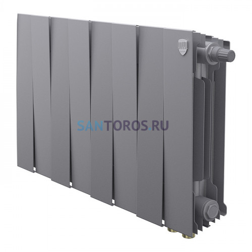 Радиатор Royal Thermo 300 х  10 секций PianoForte Silver Satin VD биметаллический секционный RTPSSVDR30010
