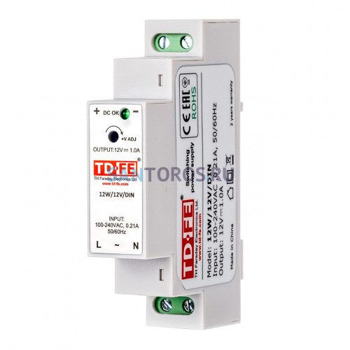 Блок питания FARADAY 12W/12V/DIN MyHeat (6310 МайХеат)