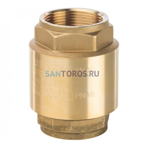 Клапан обратный пружинный муфтовый 1 1/2 с металлическим седлом Stout SVC-0001-000040