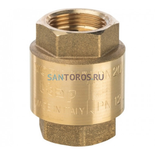 Клапан обратный пружинный муфтовый 3/4 с пластиковым седлом Stout SVC-0012-000020