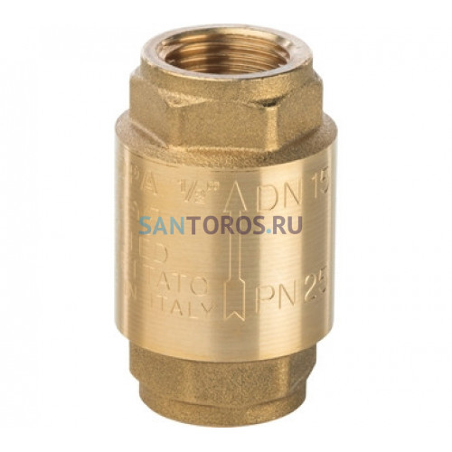 Клапан обратный пружинный муфтовый 1/2 с металлическим седлом Stout SVC-0011-000015