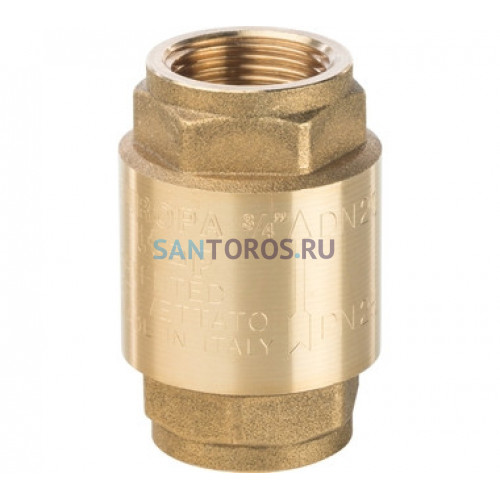 Клапан обратный пружинный муфтовый 3/4 с металлическим седлом Stout SVC-0011-000020