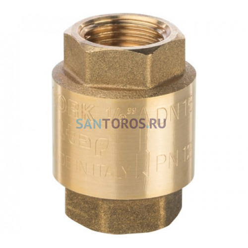 Клапан обратный пружинный муфтовый 1/2 с пластиковым седлом Stout SVC-0012-000015