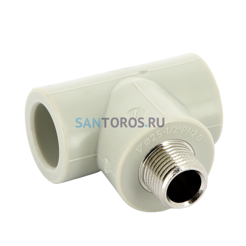 Тройник PPR с наружной резьбой 25x1/2 FV-Plast AA254025012