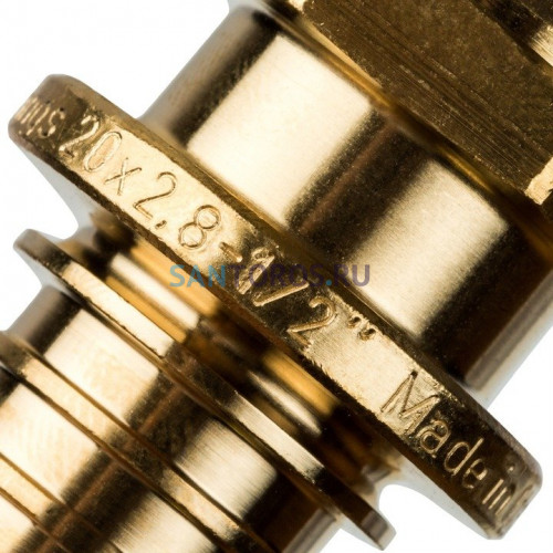 Переходник с наружной резьбой 20xR 1/2 для труб из сшитого полиэтилена Stout SFA-0001-002012