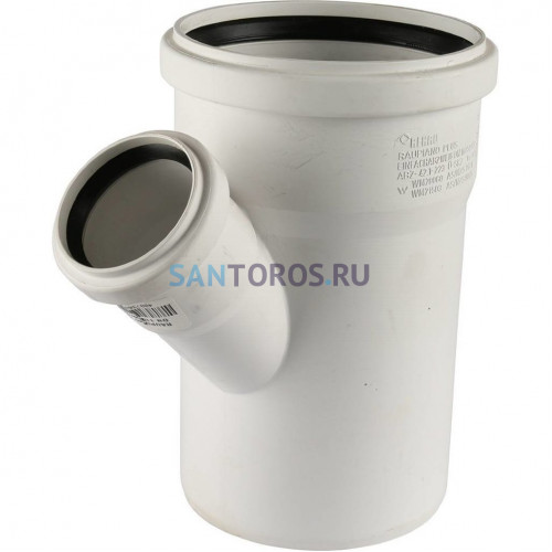 Тройник канализационный Raupiano Plus 110/50х45° Rehau (11213041001) 11213041001