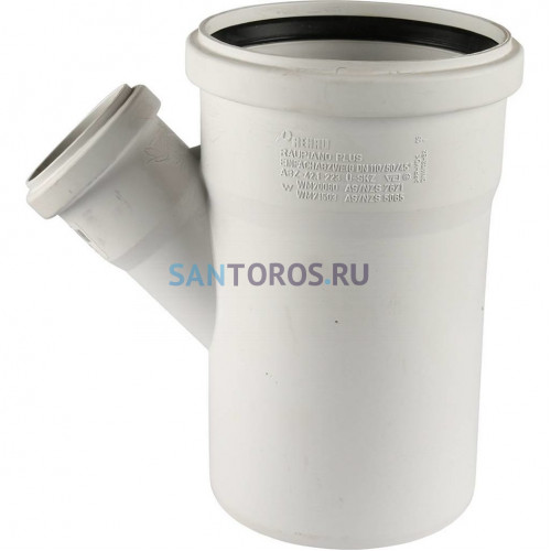 Тройник канализационный Raupiano Plus 110/50х45° Rehau (11213041001) 11213041001