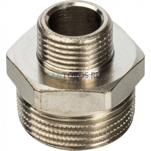 Ниппель НН переxодной 3/8"x3/4" никелированный Stout SFT-0004-003438