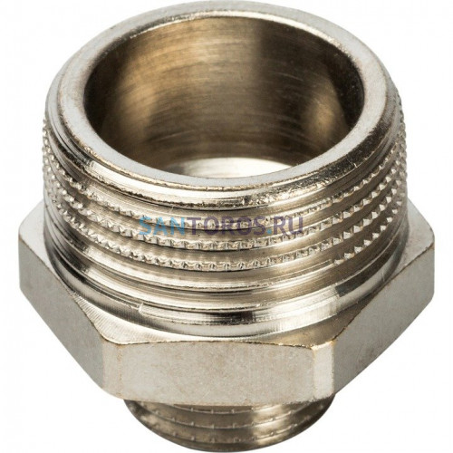 Ниппель НН переxодной 3/8"x3/4" никелированный Stout SFT-0004-003438