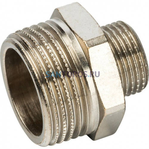 Ниппель НН переxодной 3/8"x3/4" никелированный Stout SFT-0004-003438