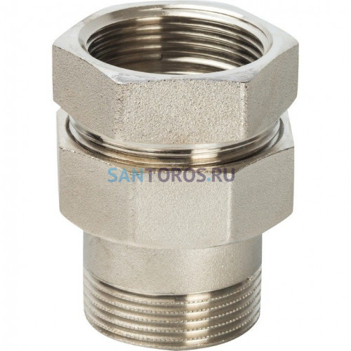 Разъемное соединение американка ВН 3/8, уплотнение под гайкой o-ring кольцо, никелированное Stout SFT-0041-000038