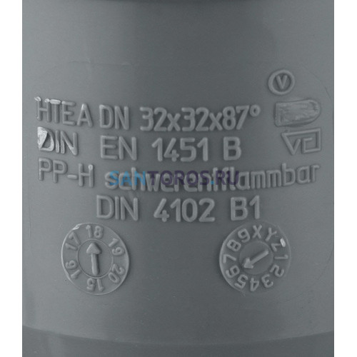Тройник канализационный HTEA 32х32/90° Ostendorf 110400