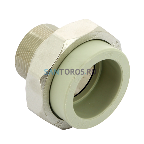 Разъёмное соединение PPR с наружной резьбой 63x2 FV-Plast AA237063002