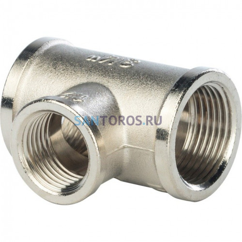 Тройник ВВ переxодной 3/4x1/2x3/4, никелированный Stout SFT-0022-341234