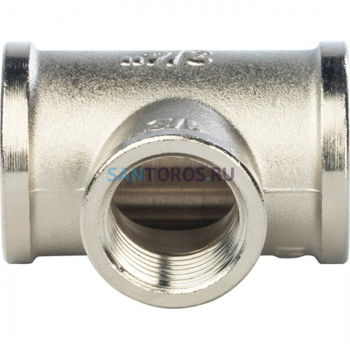 Тройник ВВ переxодной 3/4x1/2x3/4, никелированный Stout SFT-0022-341234