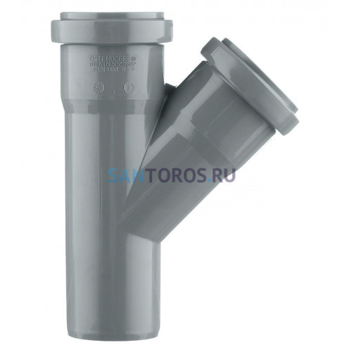 Тройник канализационный HTEA 50х50/45° Ostendorf 112200
