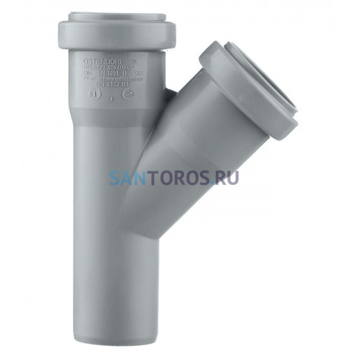 Тройник канализационный HTEA 40х40/45° Ostendorf 111200