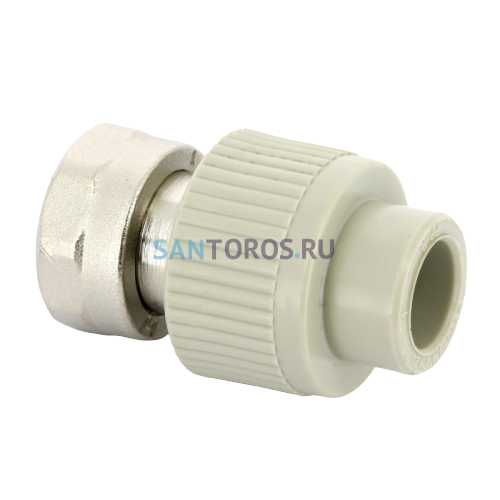 Переходник с накидной гайкой и вварным латунным патрубком PPR 20х1 FV-Plast AA223020044
