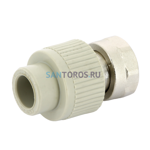 Переходник с накидной гайкой и вварным латунным патрубком PPR 20х1 FV-Plast AA223020044