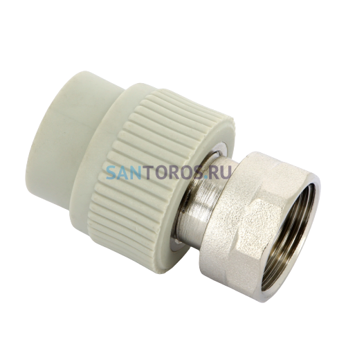 Переходник с накидной гайкой и вварным латунным патрубком PPR 25х1 FV-Plast AA223025044