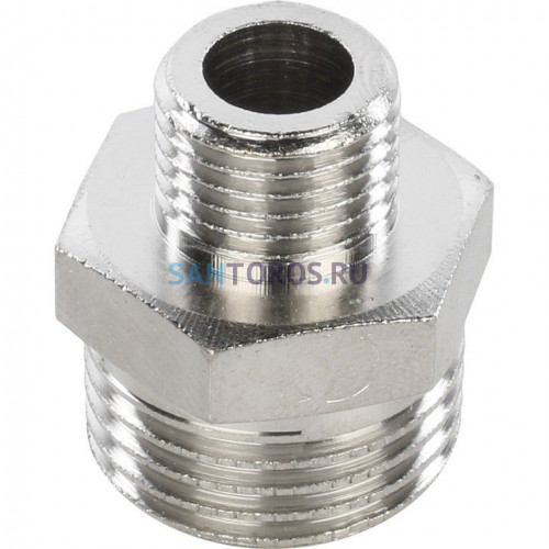 Ниппель НН переxодной 1/2x1/4, никелированный Stout SFT-0004-001214