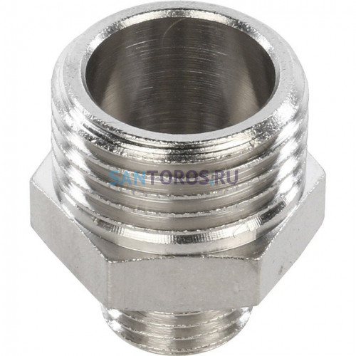 Ниппель НН переxодной 1/2x1/4, никелированный Stout SFT-0004-001214
