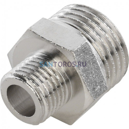 Ниппель НН переxодной 1/2x1/4, никелированный Stout SFT-0004-001214