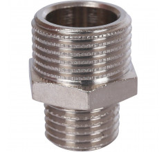 Ниппель НН переxодной 3/8"x1/4" никелированный Stout