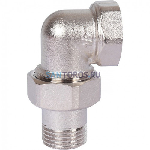 Разъемное угловое соединение американка ВН 1/2, никелированное Stout SFT-0059-000012